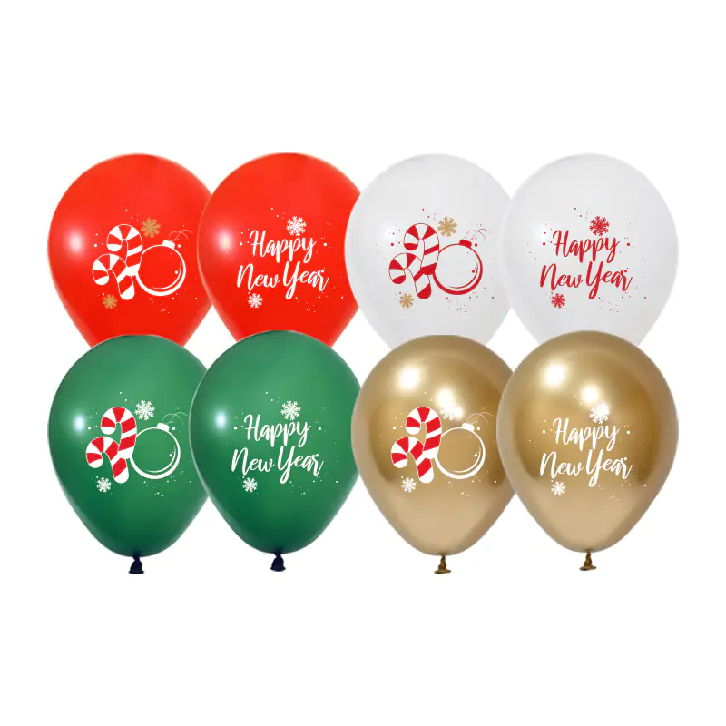 2+1 Happy New Year 12" Baskılı Balon (100'lük)